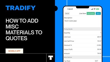 Adding Miscellaneous Materials to Quotes on the Tradify Mobile App