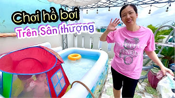 Bơi trên sân thượng cuối tuần