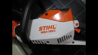 STIHL MSA 120 C - аккумуляторная пила . Краткий обзор.