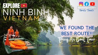 Scenic TRANG AN Boat Tour in VIETNAM with kids in Ninh Binh BEST Route 🇻🇳 Vietnam Travel Guide/Vlog
