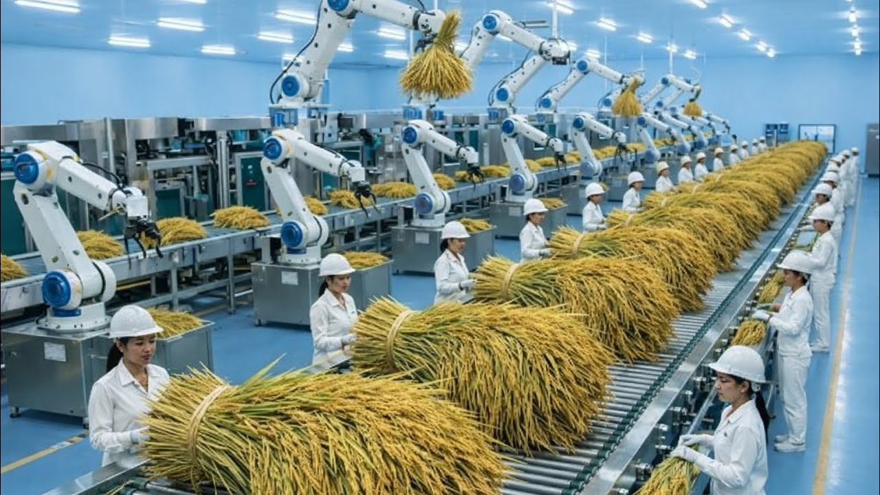Inside a Modern Rice Factory – From Paddy to Finished Product (Full Process)
