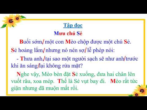 Thứ tư ngày 29 tháng 04 năm 2020 Tập đọc: Mưu chú Sẻ (P2)