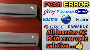 voltas inverter ac pc01 error || Lloyd godrej carrier Samsung ac pc01 error