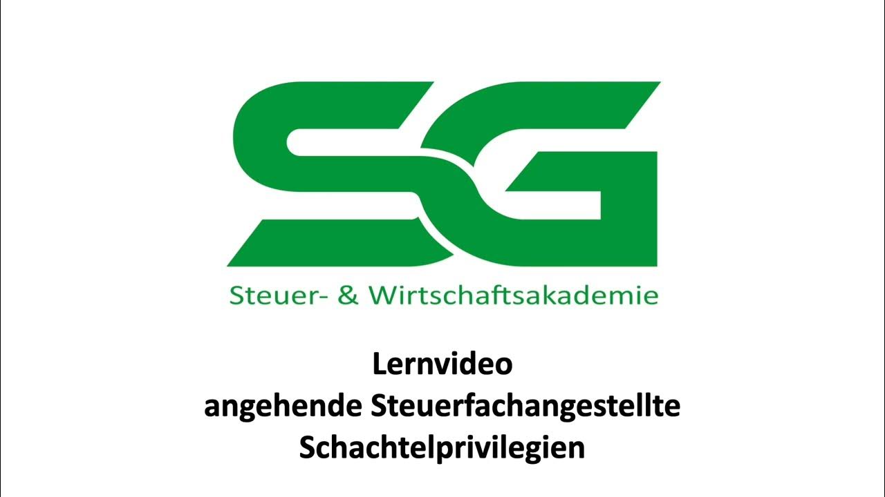 Schachtelprivileg / Umschulung Steuerfachangestellte I r / SG Steuer ...