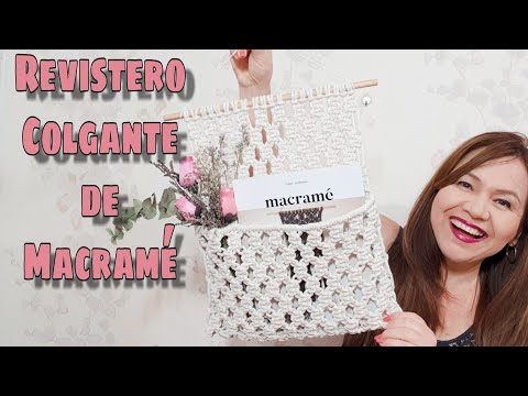 Revistero colgante de Macramé, Decoración con Macramé