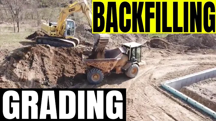 Backfilling foundation & grading a house lot Tri-County  Excavating Dirt Boss