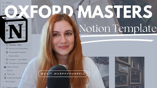 Preparing for Masters at Oxford - Notion Set-Up, Template & Walkthrough