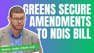Information Greens secure amendments to NDIS bill, but there's more work to do... Update