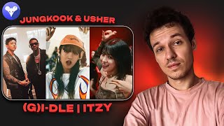 JUNGKOOK, USHER "STANDING NEXT TO YOU" | (G)I-DLE "UH-OH" | ITZY "BORN TO BE" (РЕАКЦИЯ НА K-POP)