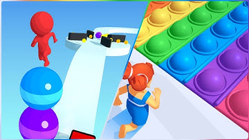 Stack Rider vs Pop It Run Gameplay Walkthrough Android, iOS