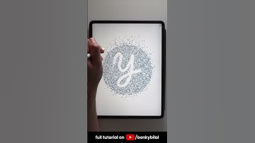 Glitter Lettering in Procreate. Timelapse Drawing, #shorts.
