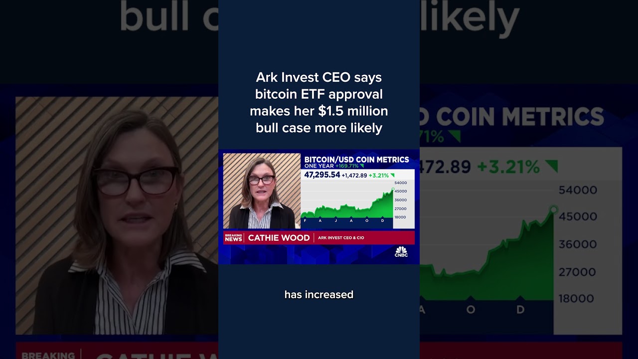 Ark Invest CEO says bitcoin ETF approval makes her $1.5 million bull case  more likely #Shorts - YouTube