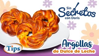 Argollas de Pan Rellenas de Dulce de Leche