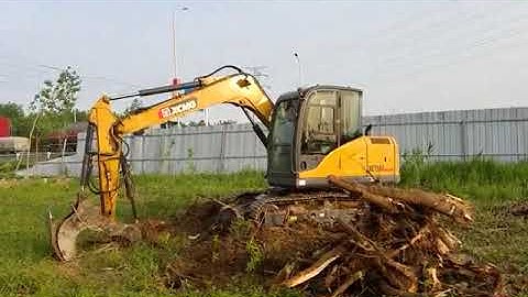 good tool to handle the tree root#tree digging machinery#excavatorattachments