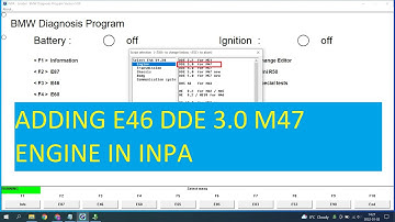 How To Enable E46 Engine In To INPA | Adding DDE 3.0 M47 Engine