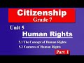 Grade 7 Citizenship Education Unit 5 Part 1 Human Rights The Concept Of Human Rights Grade 7 Citizenship Education Unit 5 Part 1 Human Rights The Concept Of Human Rights