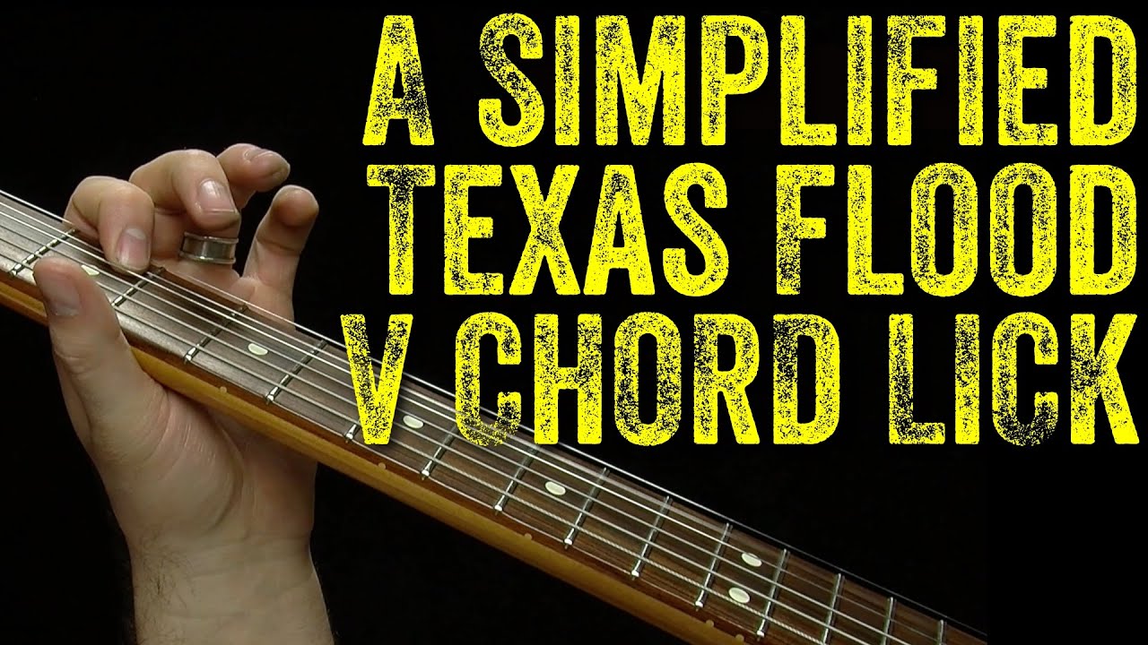 A Simplified SRV Texas Flood V Chord Lick - YouTube