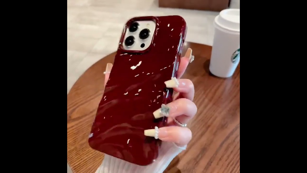 Силіконовий чохол "Silk Wavy" для iPhone 14 Pro Max Бордовий