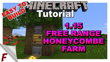 ✅ Minecraft Easy to build Free Range Bees Nest honeycombe farm Java 1.15