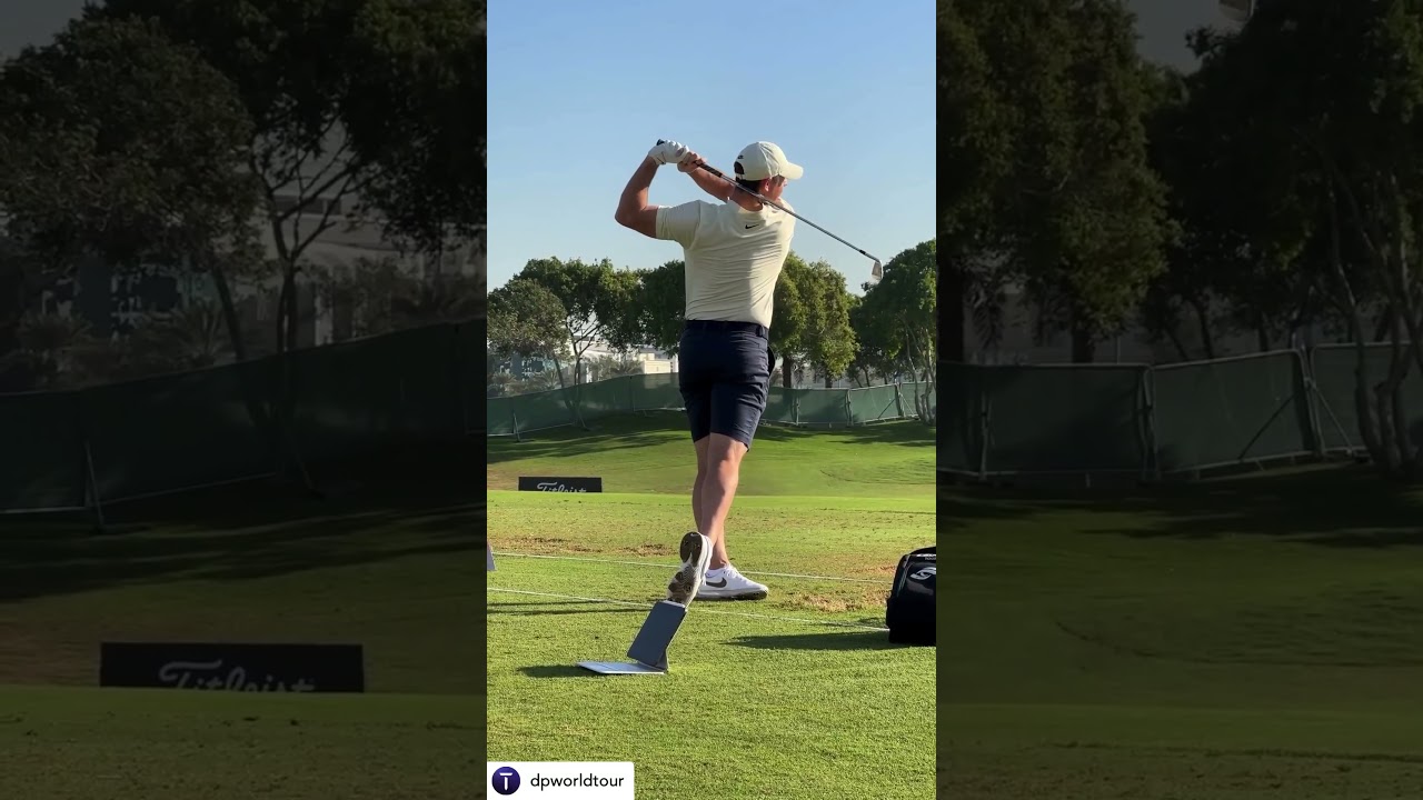 Rory on the range with Trackman 🟧