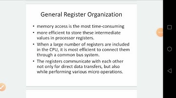 General register organization