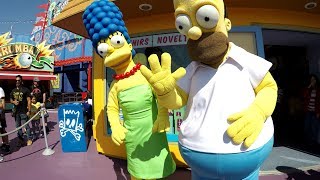 Homer Simpson & Marge Simpson Funny Meet & Greet at Universal Studios (4K)