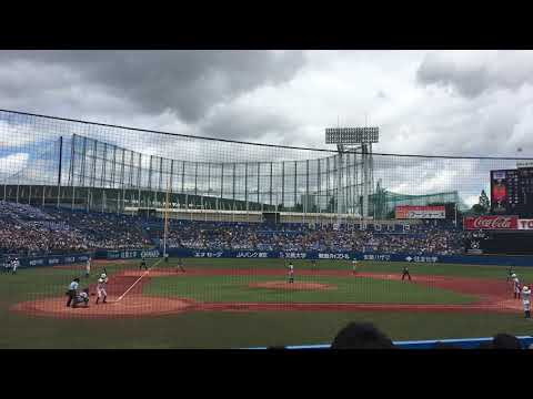 関東一 vs 都立小山台 8回裏 関東一渋谷左中間を破る2点タイムリー3ベース 2019年夏 東東京決勝