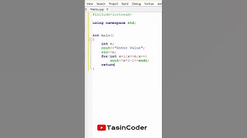 C++ Program to print 1st N odd Natural Number | #tasincoder  #coding #shorts #shortvideo