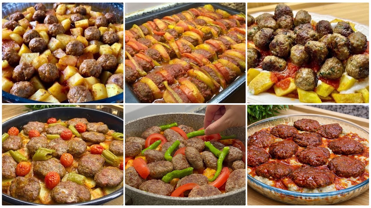 6 ÇEŞİT KÖFTELİ ANA YEMEK TARİFİ🤩 KÖFTELİ AKŞAM YEMEĞİ TARİFLERİ/Misafir Yemekleri