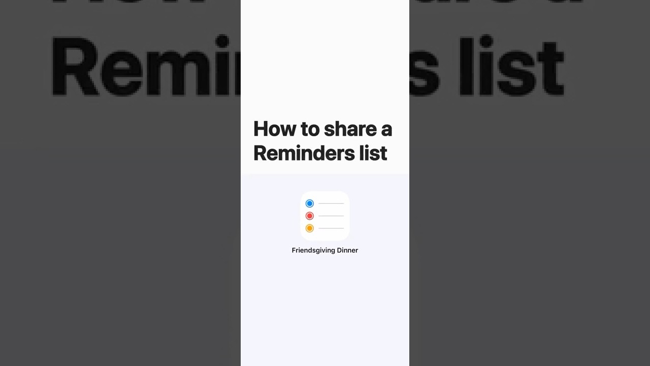 How To Share A Reminders List On IPhone IPad And IPod Touch Apple