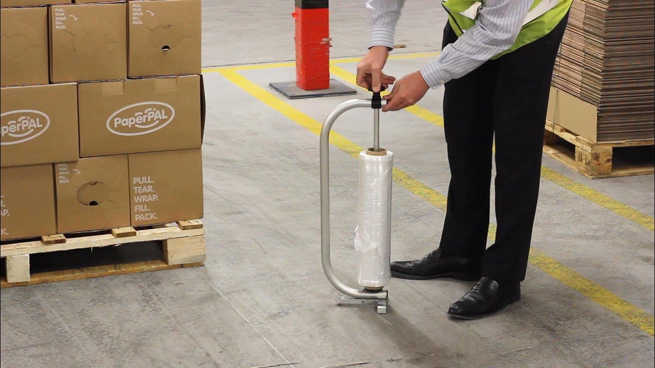 Ergonomic Hand Pallet Wrap Dispenser YouTube