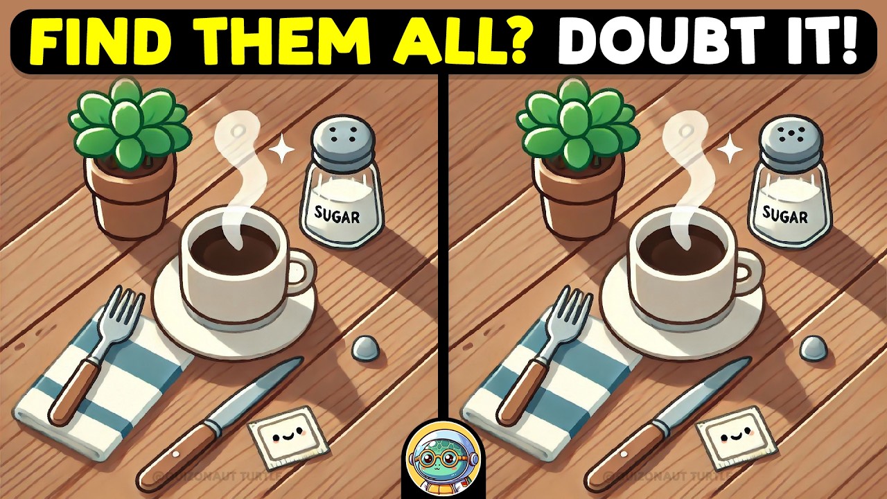 🐢🧩 Find The Difference | Test Your Sharp Eyes 🧩🐢 | Quizonaut Turtle