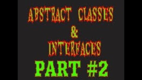 Abstract Classes and Interfaces in Java | Quiz part2