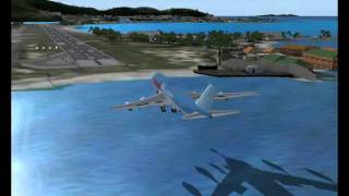 Flight Simulator 2004 Landung in St. Maarten B747