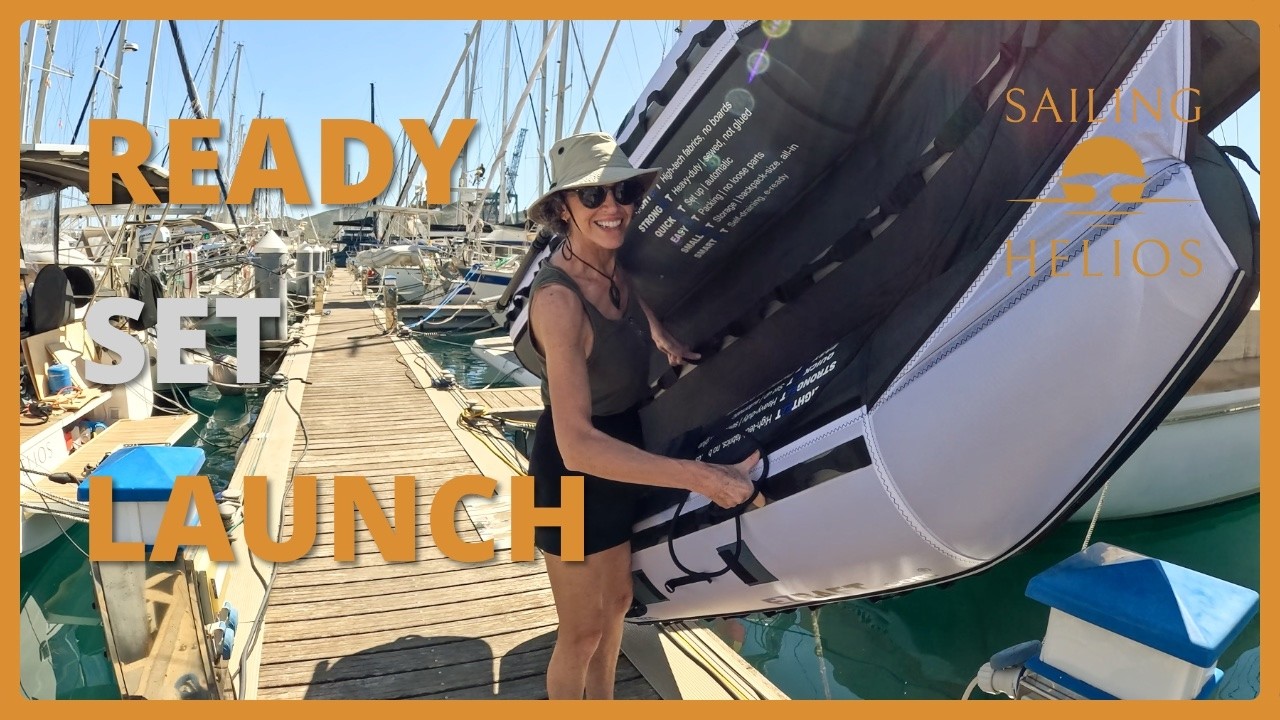 ⁣First Look at Our EZRaft Dinghy + Induction Cooktop Install & Good Friday in Spain