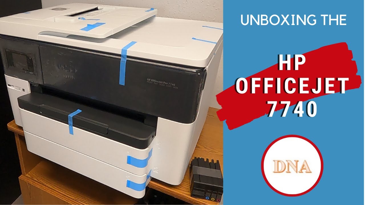 Unboxing and Setting Up  HP OfficeJet Pro 7730/7740 Wide Format