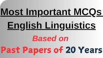 Most Important & Repetitive MCQs of English Linguistics | Linguistics MCQs #englishlectures
