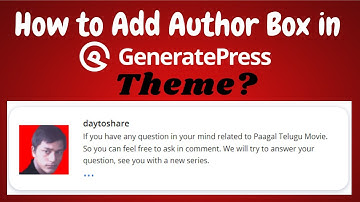 How to Add Author Box in GeneratePress Theme Without Plugin