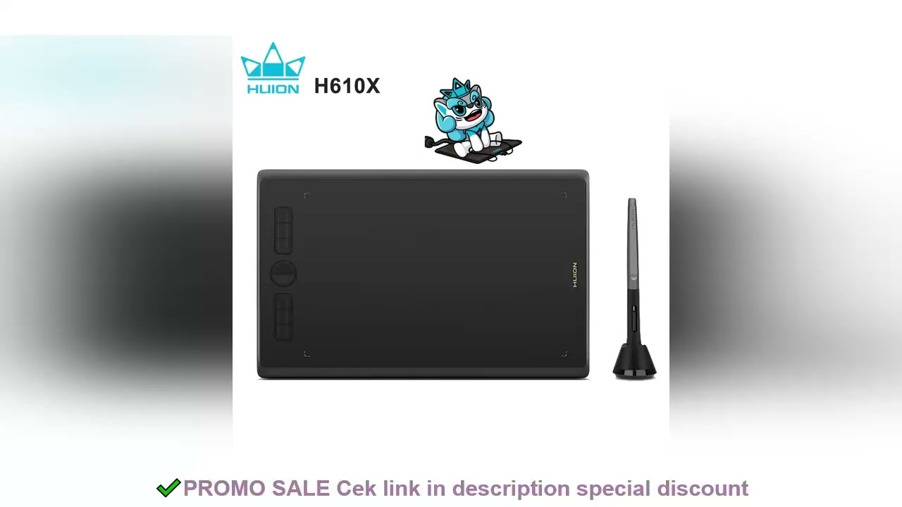 HUION Inspiroy H610X Graphics Tablets 10x6.25inches Graphic Drawing Tablet Digital Graffiti Tablets