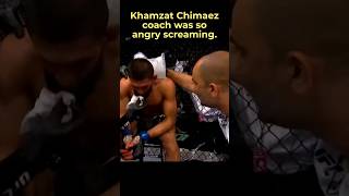 Khamzat Chimaev coach was so angry screaming. #shorts #khamzatchimaev #ufc