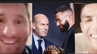 Football players reactions to Karim benzema winning the 2022 BALLON D'or  #ballondor #benzema #kb9