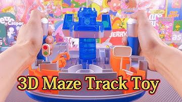 ASMR | 12-minute immersive 3D maze track-based puzzle game unboxing and review