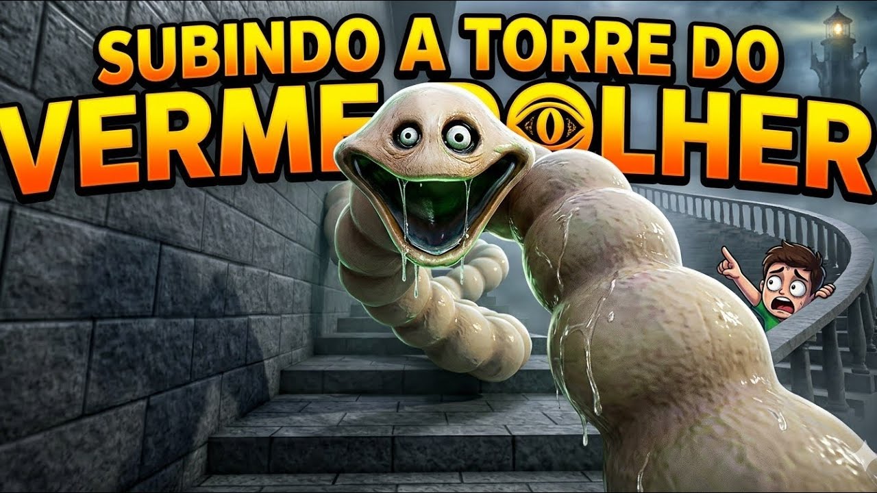 SUBINDO A TORRE DO VERME ASSUSTADOR #roblox