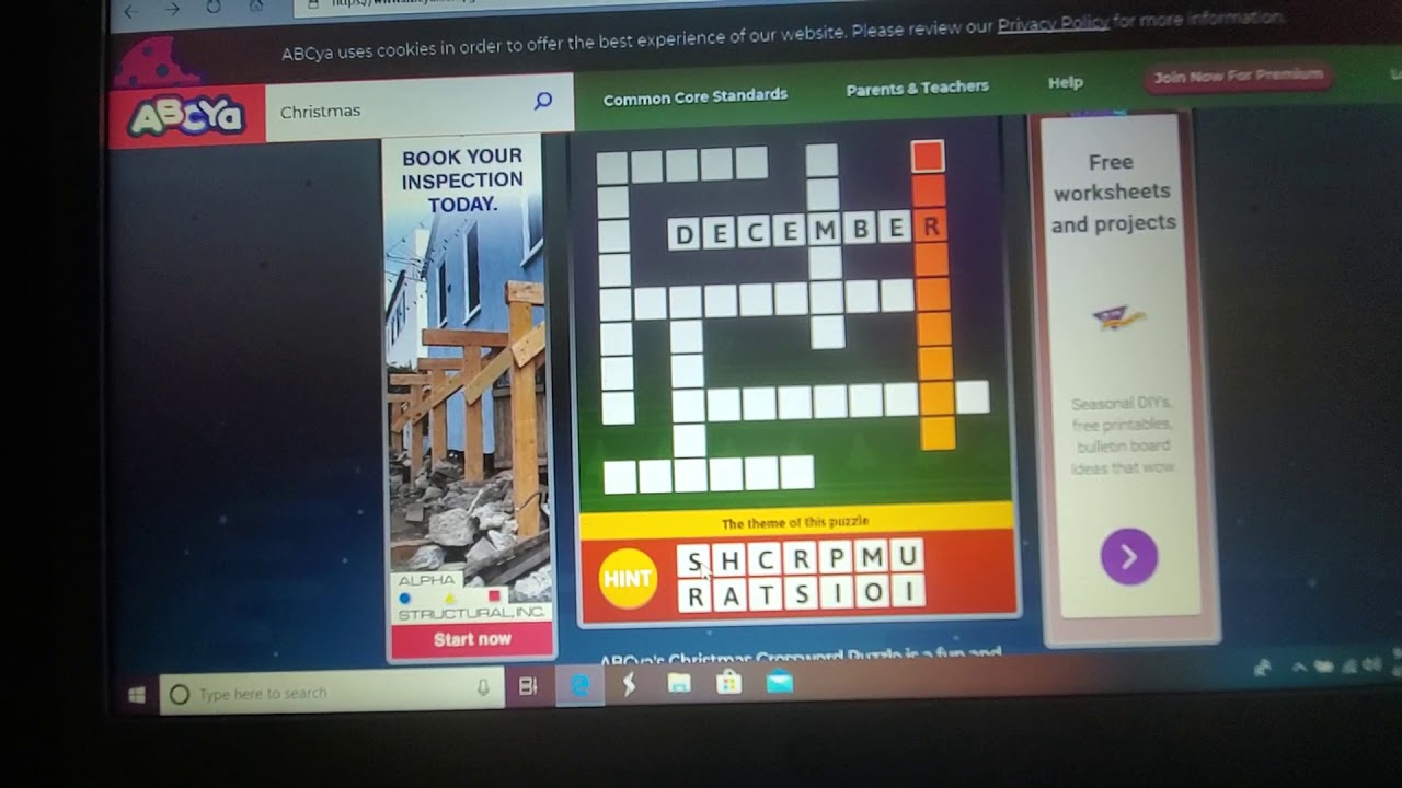 ABCya Games Christmas Crossword Puzzle find A Word Sure Is Incorrect ABCya Games Christmas Crossword Puzzle find A Word Sure Is Incorrect