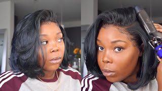 How I Add Body And Volume To A Bob Cut Frontal Wig | ft. WEST KISS HAIR