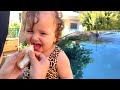 رد فعل بيبي حياه لما اول مره تاكل الفول قمه البراءه