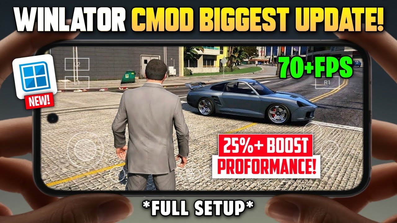🚀 Winlator Cmod V13.1 Big UPDATE! - Proformance Boost | GTA 5 *70 FPS* Full Setup & Best Settings
