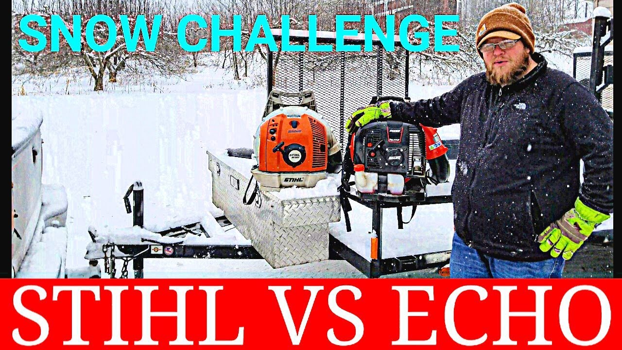 Stihl BR600 против Echo PB770: рюкзак на снегу