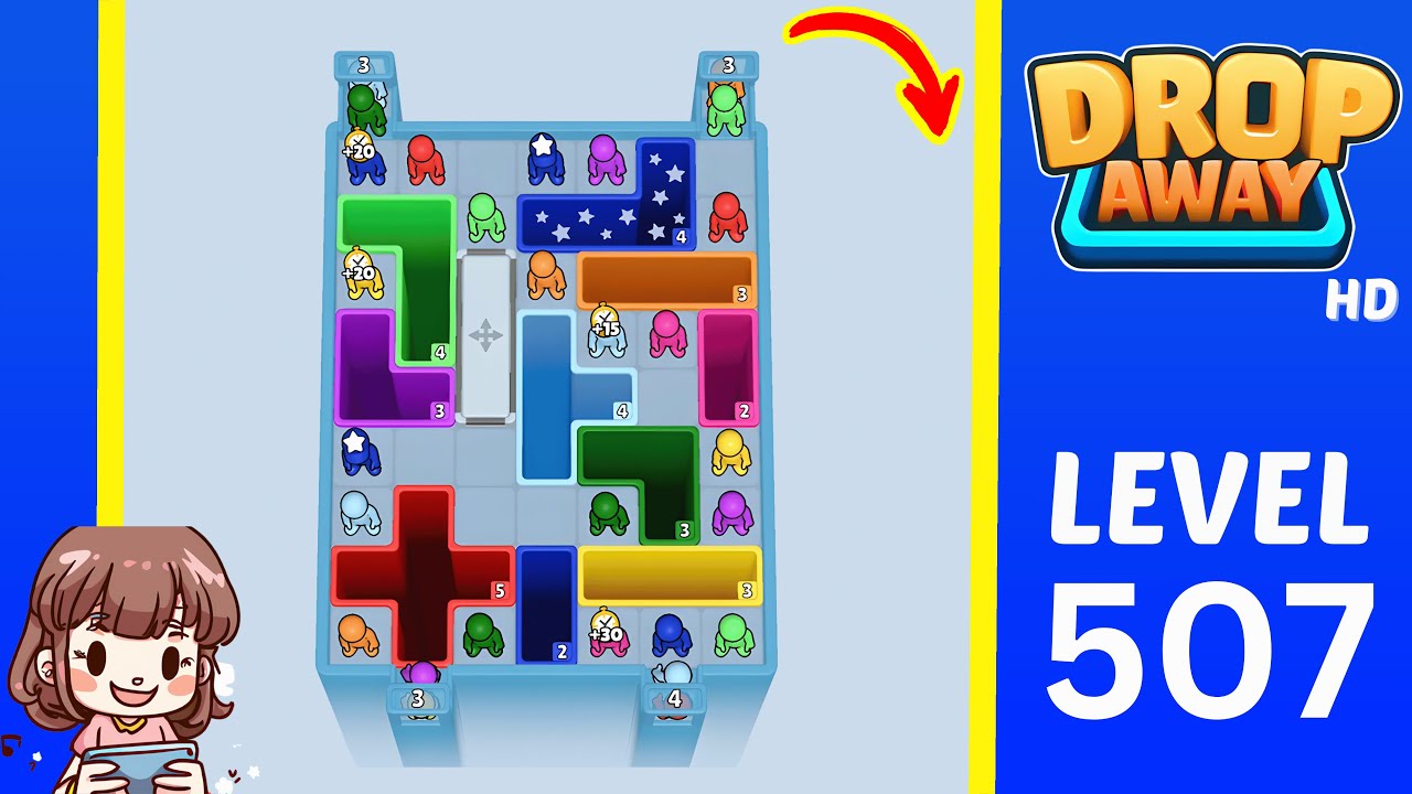 Drop Away Level 507 Solution Walkthrough