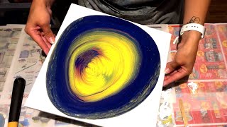 #91 - 'Glowing' Tree Ring Pour! ~ Acrylic Pouring, Fluid Painting
